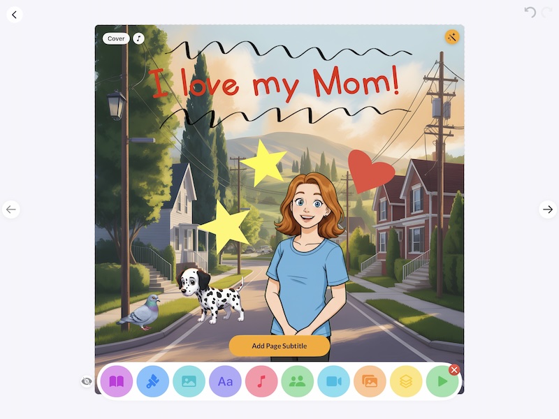 Creating a new story in My Story app